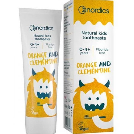 Pasta de dinti naturala pentru copii cu portocale si clementine 50ml Nordics