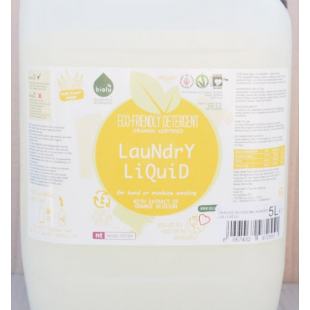Biolu Detergent ecologic lichid pentru rufe albe si colorate portocale 5L