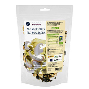 Alge marine cu ciuperci shiitake raw 100g Algamar