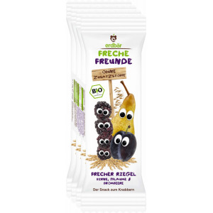 Baton de cereale cu pere, prune si coacaze negre bio 4 x 23g