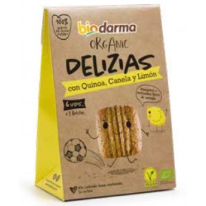 Biscuiti din ovaz cu quinoa, scortisoara si lamaie bio 45g Bio Darma