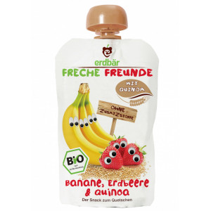 PIURE DE BANANE, CAPSUNI SI QUINOA BIO 100G