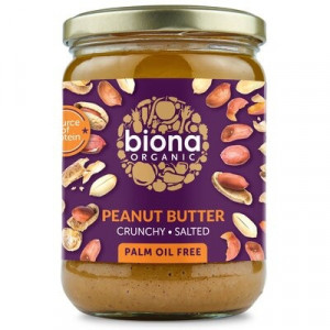 Unt de arahide crunchy cu sare eco 500g Biona