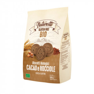 Biscuiti cu cacao si alune de padure eco, fara gluten 250g Naturotti