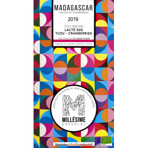 Ciocolata belgiana artizanala cu yuzu si merisoare, Madagascar, eco 70g, Millesime