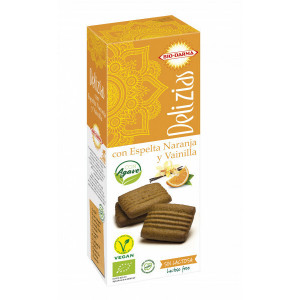 Biscuiti din spelta cu portocale si vanilie, indulciti cu agave bio 135g Bio Darma