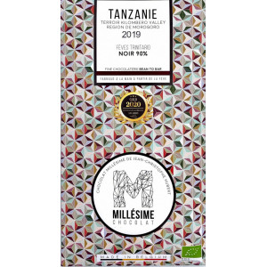 Ciocolata neagra 90% belgiana, artizanala, Tanzanie, eco 70g, Millesime
