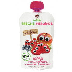 PIURE DE MERE, CAPSUNI, AFINE SI ZMEURA BIO 100G