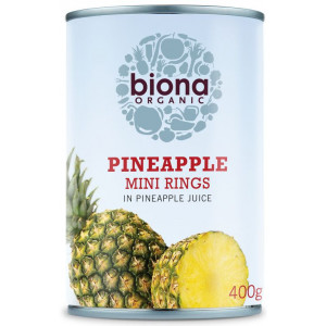 Rondele mini de ananas in suc de ananas eco 400g Biona