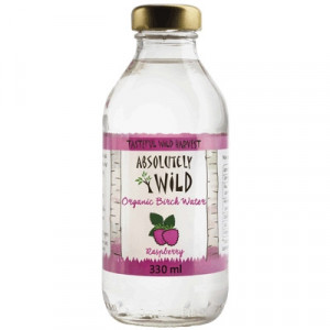 Seva de mesteacan nefiltrata, aroma ZMEURA bio 330ml Absolutely Wild