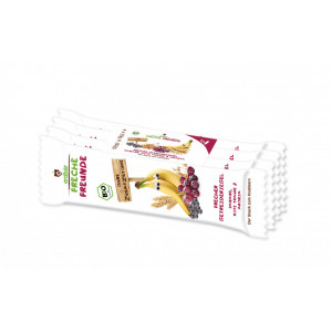 BATON DIN CEREALE CU BANANE, STRUGURI SI ARONIA BIO 4 BUC X 23G Erdbar
