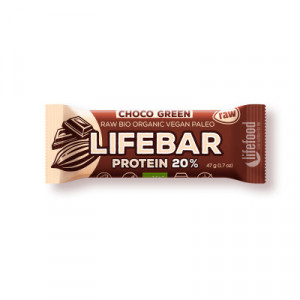 Lifebar plus baton cu ciocolata si proteine raw eco 47g
