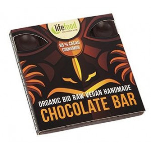 Ciocolata cu 95% cacao si scortisoara raw eco 35g Lifefood