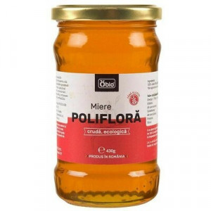 Miere poliflora cruda eco 430g Obio