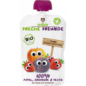 Piure de mere, capsuni si smochine bio 100g