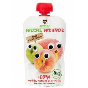 PIURE DE MERE, MANGO SI PIERSICI BIO 100G