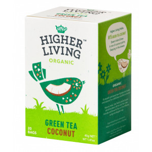 Ceai verde - COCOS - eco, 20 plicuri, Higher Living