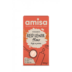 Faina de linte rosie, fara gluten, eco 400g Amisa