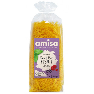 Fusilli din orez si porumb fara gluten eco 500g AMISA