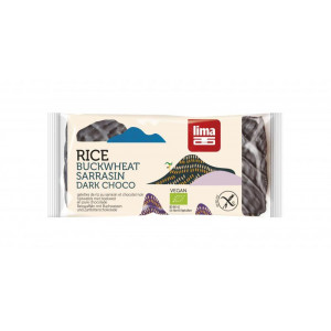 Rondele din hrisca expandata cu ciocolata neagra eco 90g Lima