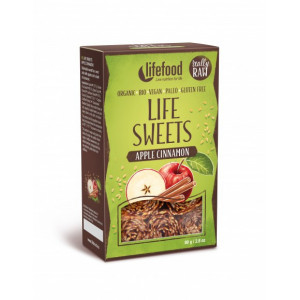 Rulouri de in cu mar si scortisoara raw eco 80g Lifefood