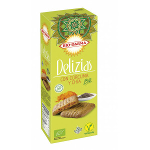 Biscuiti din ovaz cu turmeric si chia bio 125g Bio Darma