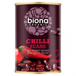 Fasole rosie in sos chilli eco 395g Biona