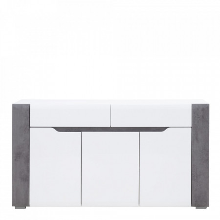 Comoda Brando 3 Usi si 2 sertare MDF Alb Lucios