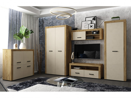Living Set Denver 3,1m Stejar Auriu Vanilie
