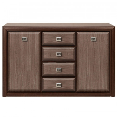 Dormitor Koen MDF Wenge Shtroks Dulap 4 Usi