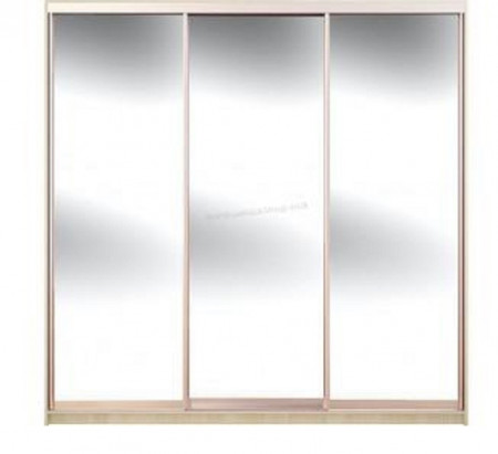 Dulap 3 Usi Glisante 2 Sertare, 180x220X60 CM, Sonoma/Alb Angelique