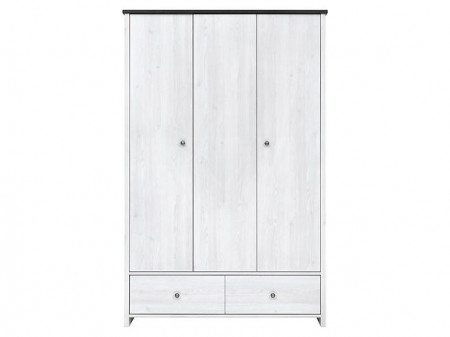 Dulap Porto, 3 Usi si 2 Sertare, 128.5X55.5X199.5 CM