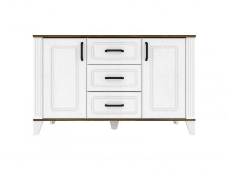 Living Scandi 285 CM Alb Supermat Stejar Burbon