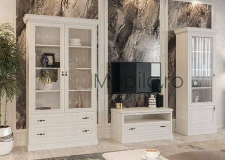 Set mobila living Country 280 cm MDF Alb