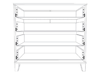 Comoda 4 Sertare Nordic, Alb Supermat