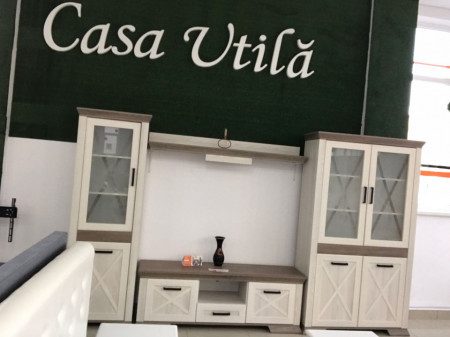 Comoda Bufet Marsilia 2 Usi 4 Sertare Frasin de Zapada Stejar Trufa