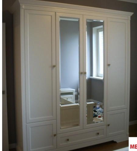 Dulap Kleo 4 Usi, MDF Alb