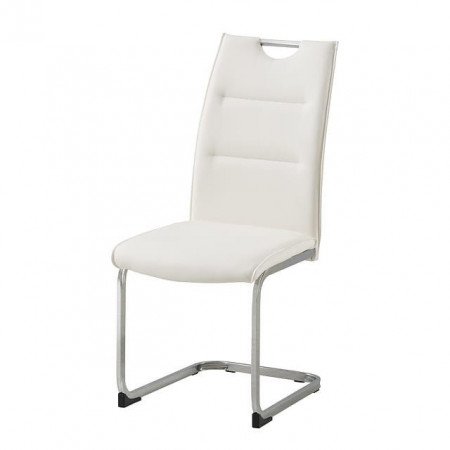 Scaun living piele ecologica, Alb