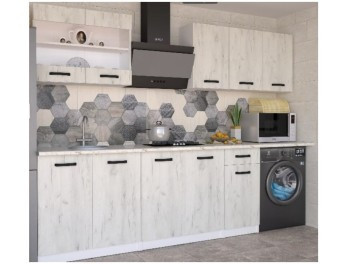 Bucatarie Samanta 2M, Stejar Craft Alb