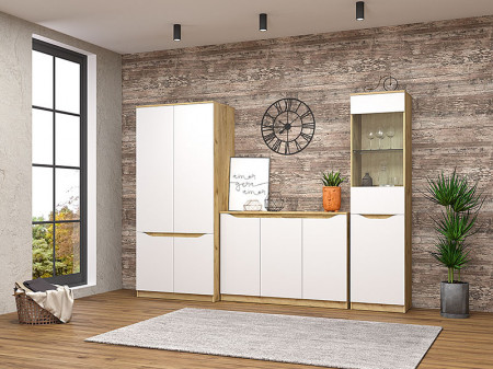 Comoda Artemis 3 Usi Stejar Craft Alb