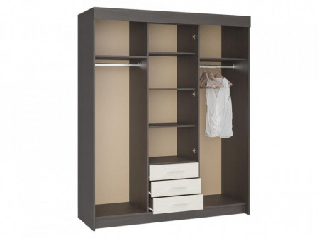 Dressing Balance, Wenge + Stejar Belford, 170 x 58 x 220 CM