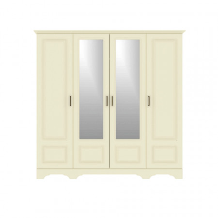 Dulap MDF Bavaria New, 4 Usi, 200 x 52 x 210 CM, Vanilie