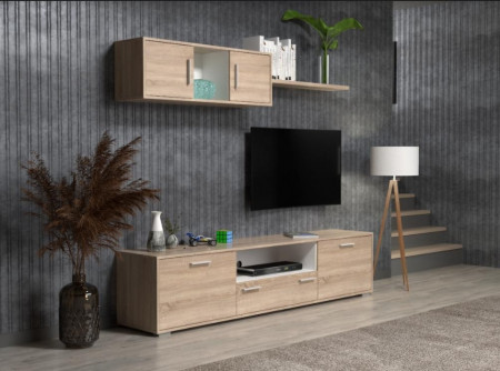 Living Dimas, 200x40x230 CM, Stejar Sonoma