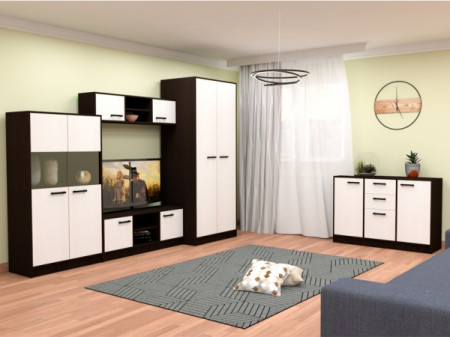 Living set Enter Wenge-Alb 2,8 M