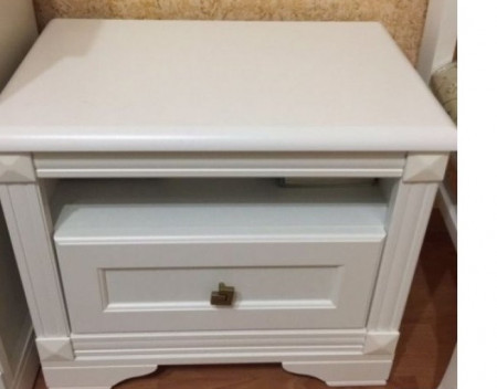 Noptiera Kleo, 1 Sertar, MDF Alb