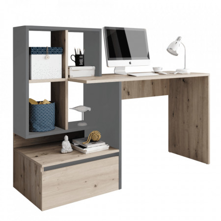 Birou Paco 2, Stejar Artisan/Gri Antracit