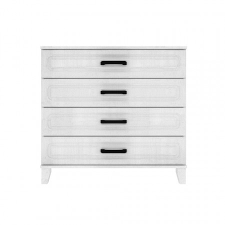 Comoda 4 Sertare, Paris, Alb Supermat