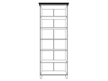 Vitrina MDF Nordic, 2 Usi, Alb Supermat