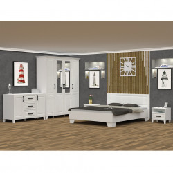 Comoda 4 Sertare Nordic, Alb Supermat