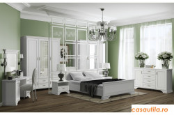 Dulap Idento, 5 Usi 2 Sertare, MDF Alb Alpin